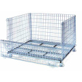 Contenedor de malla de alambre galvanizado plegable